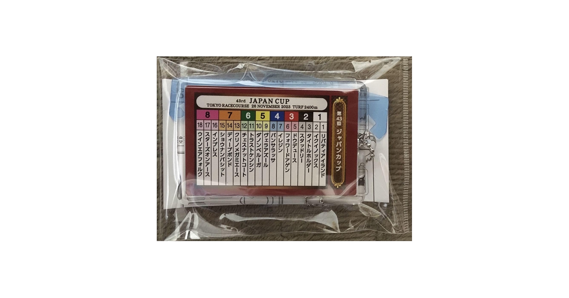 イクイノックス2023ジャパンカップ　ルメール直筆サイン　馬券ホルダー　馬券　鬣 イクイノックス 鬣 たてがみ 2023ジャパンカップ C・ルメール